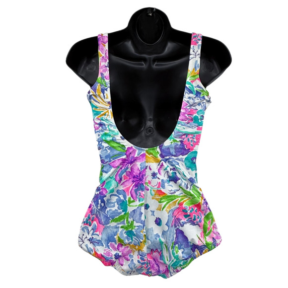 Vintage‎ Gabar Swimsuit Bathing Suit Floral One Piece Size 10 1970s - Picture 3 of 6
